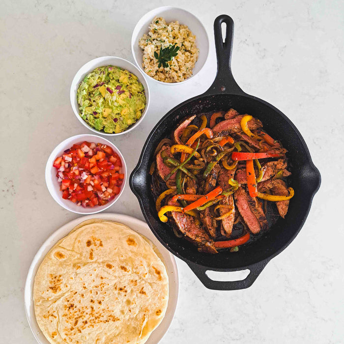 Flank Steak Fajita with Condiments