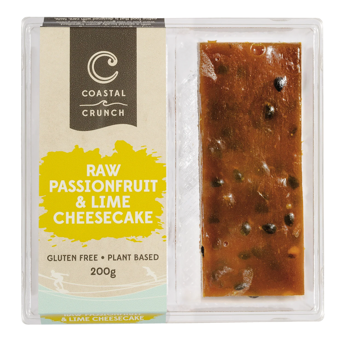 Raw Passionfruit & Lime Cheesecake Slice (2 x 100g bars)