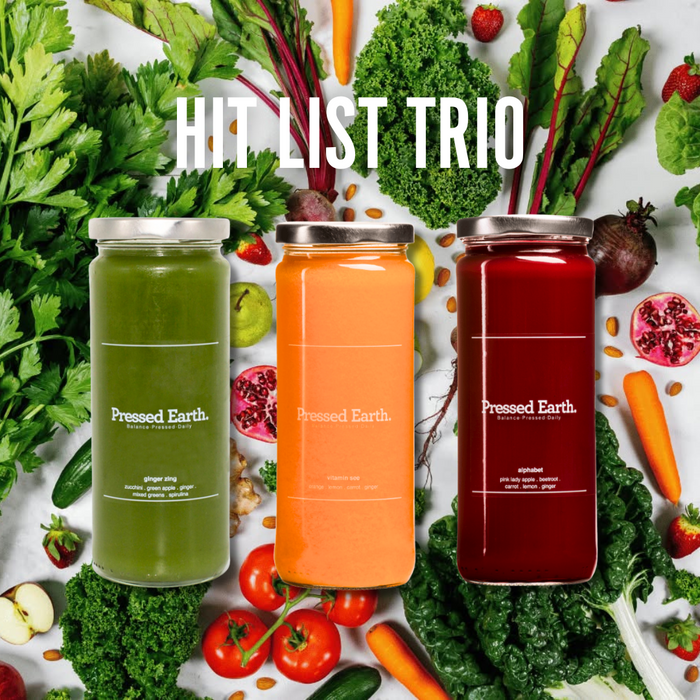 The Hit List - Pressed Earth Fresh Juice Trio - Perth Only