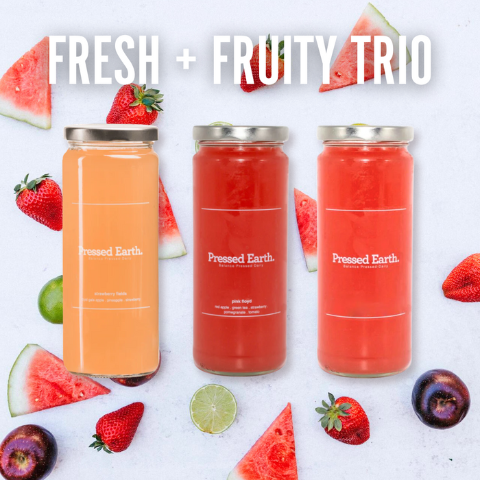 Fresh + Fruity - Pressed Earth Fresh Juice Trio - Perth Only