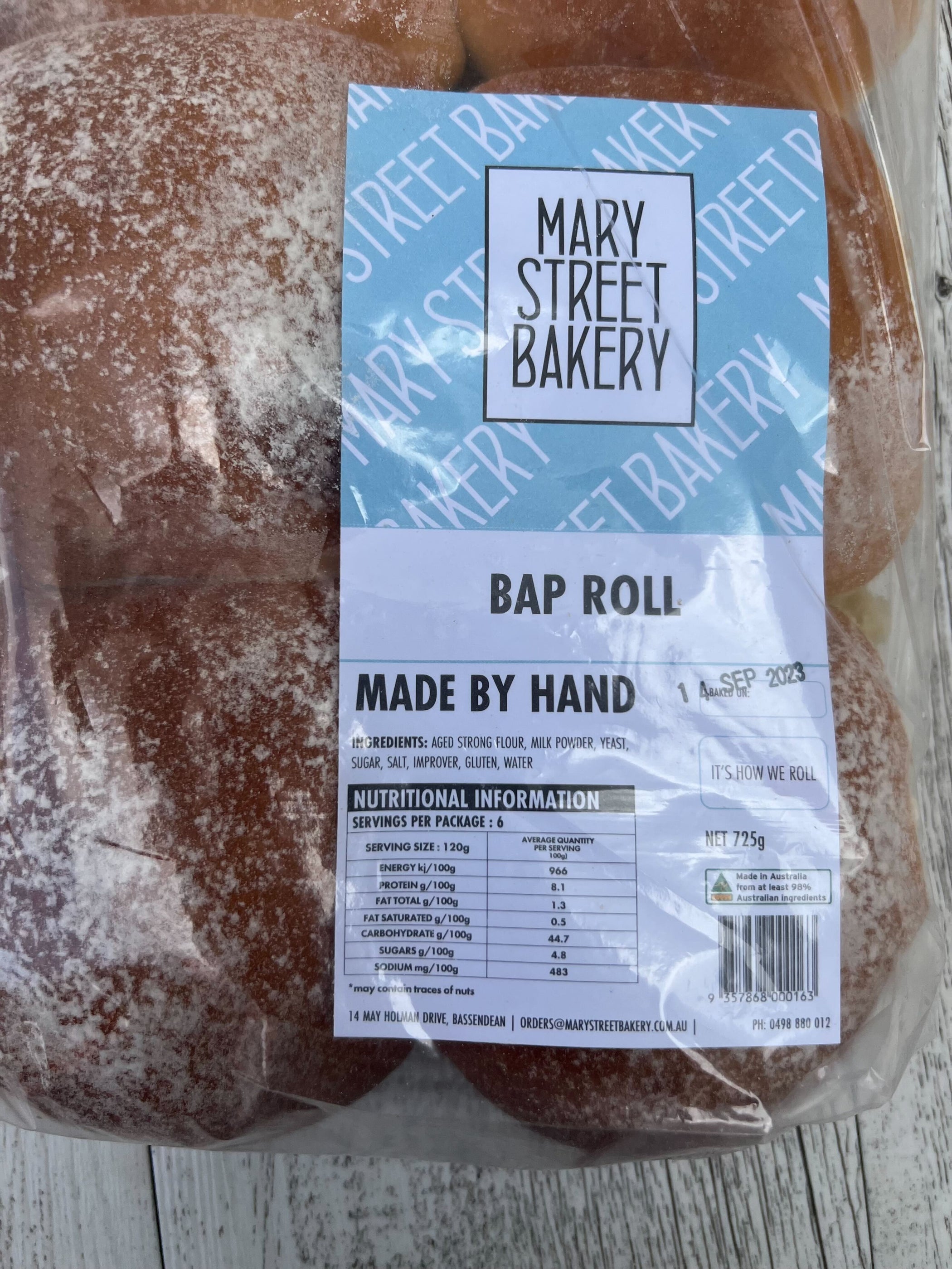 Bap Roll 6 pack (725g) — Dirty Clean Food